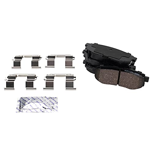 Image of TRQ Rear Brake Pad and Rotor Set Ceramic Parking Shoe Compatible with 2006-2007 Subaru B9 Tribeca 2008-2014 Tribeca