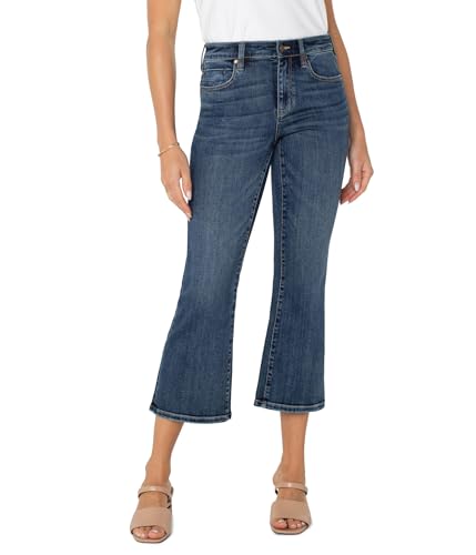Liverpool Women's Hannah Cropped Flare Jean 25.5in Inseam in Bolsa Chica