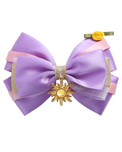 Princess Hair Bow Clips for Girls Women 4 Inch Birthday Gift Hair Accessories