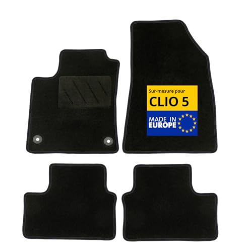 Tapis De Voiture Sur-Mesure Pour Renault Clio 4 (2012-2019) - 4 Pièces - Antidérapant