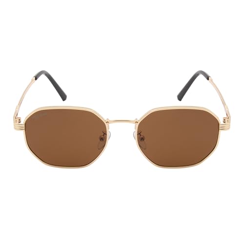 Image of Ted Smith Full Rim Oval Shape Branded and Stylish Sunglasses | Polycarbonate Lens & 100% UV Protection | Men & Women | Small to Medium | 52-21-140