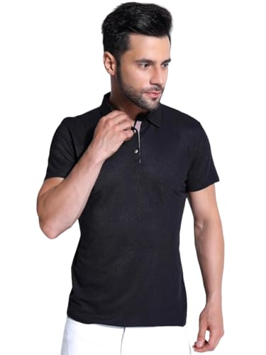 Image of Honky Tonky Men's Regular Fit Polo Neck Half Sleeve Printed Casual T-Shirt | Polo T-Shirt for Men