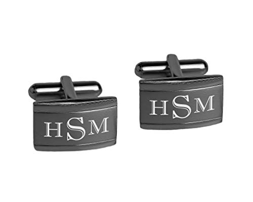 Mancuernillas Gunmetal personalizadas para hombre miniatura 2