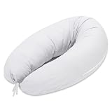 Totsy Baby Cojin Embarazo 190cm – Almohada para Dormir de Lado Almohadas Alargada para abrazar Ideal para Descanso y Maternidad Embarazadas Forma en C