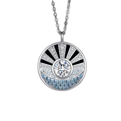 Pendentif en argent 925 et zircone cubique éclatante de 1,6 carat
