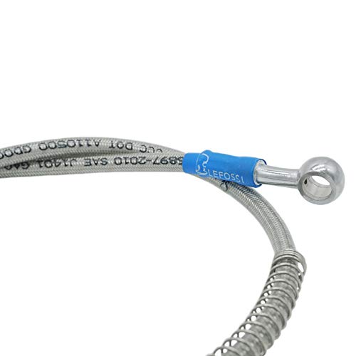 750mm 75cm S SYUU Universal Motorrad Bremsschlauch Geflochtener Hydraulikstahl Stärken Bremskupplungsöl Schlauchleitung Fahren kompatibel mit Pit Dirt Bike Enduro Motocross Street Bikes Sport Bikes