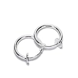 Elegant4beauty 4 PAIR Fake Stud Earrings Punk Clip On Piercing Body Nose Lip Rings