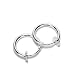 Elegant4beauty 4 PAIR Fake Stud Earrings Punk Clip On Piercing Body Nose Lip Rings
