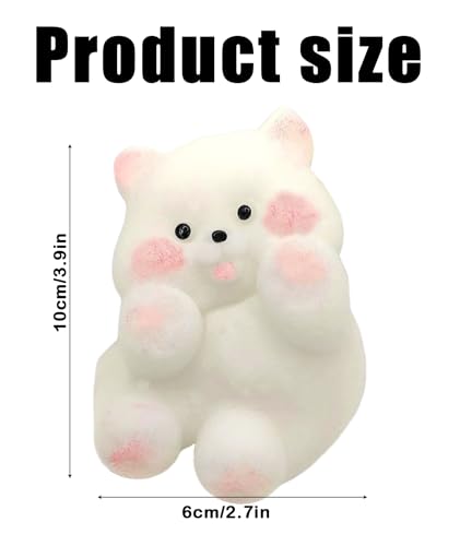 Image of Taba Squishy, Squishy, Squishy Stress Relief Funny Novelty Cute Animals Stress Relieving Fidget for Boys Girls Birthday Party Gifts Anxiety&Relaxation for Kids Teenage (White)