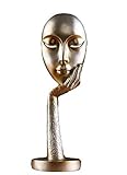 Abstract Women Face Art Sculpture Creative Resin Human Meditators Statue Decor (JL1)