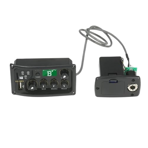 サウンドホールピックアップ 3バンド EQ イコライザー アコースティックギター プリアンプ EQ イコライザー ピエゾピックアップ LCD チューナーアンプ