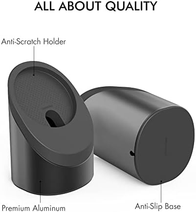Tech MD Aluminium Adjustable Desktop stand compatible with MagSafe chargercharger not includedfor iPhone 12/13/Pro/Mini/Max (MagSafe Premium Dock Black)
