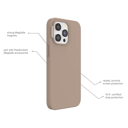 PopSockets Capa para iPhone 15 Pro compatível com MagSafe, capa de telefone para iPhone 15 Pro, comp