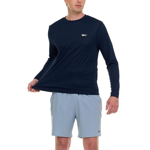 Reebok Rash Guard for Men, Long Sleeve Mens Swim Shirt, Fishing Hiking UPF+ 50 UV Protection4