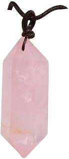 Colgante de cristal de cuarzo Natural con doble punta, collar de Pilar de cristal, piedra curativa de energía saludable for regalo, 1 unidad