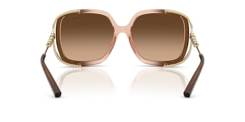 Coach Women's HC8423U Universal Fit Square Sunglasses, Brown Gradient/Brown Gradient, 56 mm4