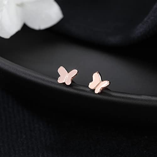 Sluynz SSE296-R 925 Sterling Silver Tiny Butterfly Earrings Studs For Women Teen Girls Tiny Studs Earrings thumb #4