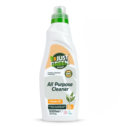 Just Green Organic All Purpose Cleaner Spray, Plant-Based Multi-Surface Cleaner,
