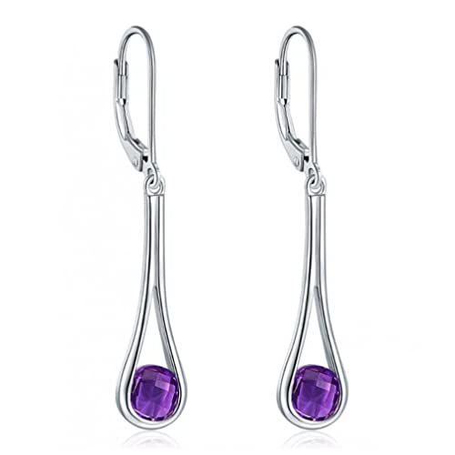Boucles d'oreilles clip améthyste naturelle pour illuminer vos tenues de soirée