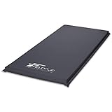 FIELDOOR 車中泊マット 10cm厚 自動膨張マットレス 連結可能 高密度ウレタンフォーム 大型バルブ エアーマット インフレータブル キャンプ アウトドア [Mサイズ/ブラック]