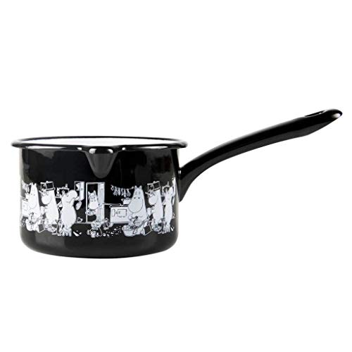Moomin Muurla Enamel Black Jam Milk Saucepan