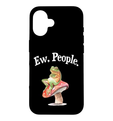 Funny Womens Cottagecore Art Ew People Antisocial Frog Lover �X�}�z�P�[�X iPhone 16 �p
