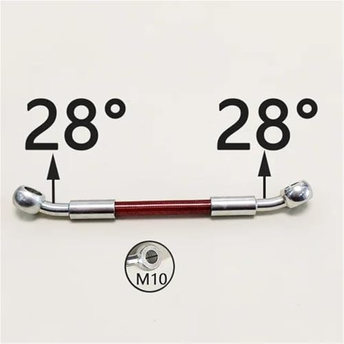 Evita tacto esponjoso con cable de freno M10 hidráulico trenzado para motocicleta 30cm 3