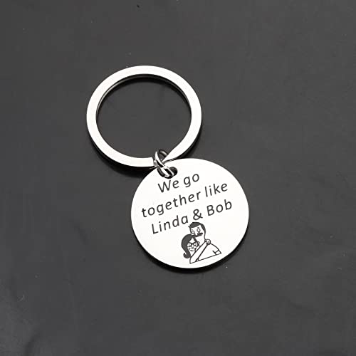 Faadbuk Bob's Burgers Inspired Gift Couple Keychian Set You’re The Linda To My Bob Valentine’s Day Gift (Go Together Linda Bob) #TOP2