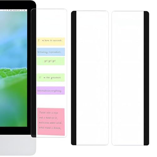 KAIYAYA 2 Stück Computer Monitor Memo Board Computer Nachrichtentafel Transparent Acryl Message Board, Kreative Computer-Haftnotizenhalter für Büro, Zuhause, Desktop Organizer (28 x 7,7 cm) KAIYAYA 2 Stück Computer Monitor Memo Board Computer Nachrichtentafel Transparent Acryl Message Board, Kreative Computer-Haftnotizenhalter für Büro, Zuhause, Desktop Organizer (28 x 7,7 cm)