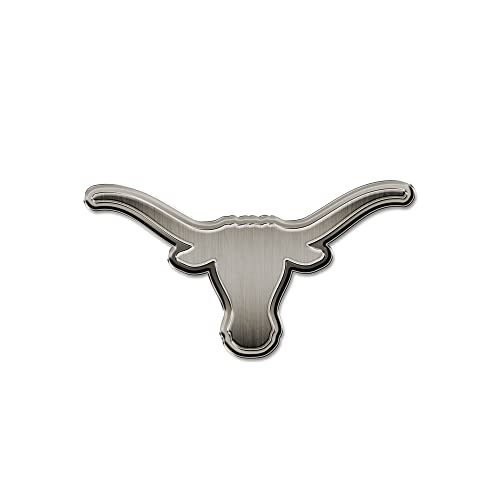 Rico Industries NCAA Texas Longhorns Antique Auto Emblem Antique Nickel Auto Emblem for Car/Truck/SUV