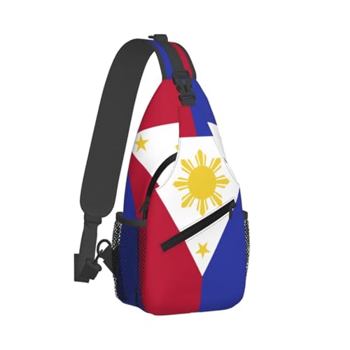 Mqtzyiwx Filipinas Mochila tiracolo esportiva leve e durável bolsa de ombro para mulheres e homens