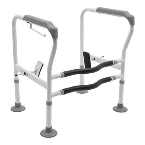 Barra De Apoyo Wc Marco De Inodoro Elevador Inodoro Adulto Guardia Cuerpo De Seguridad Para Inodoro Elevador Brazo De Inodoro Altura Longitud Ajustable,Adecuado Para Inodoros, Escaleras, Hospitales