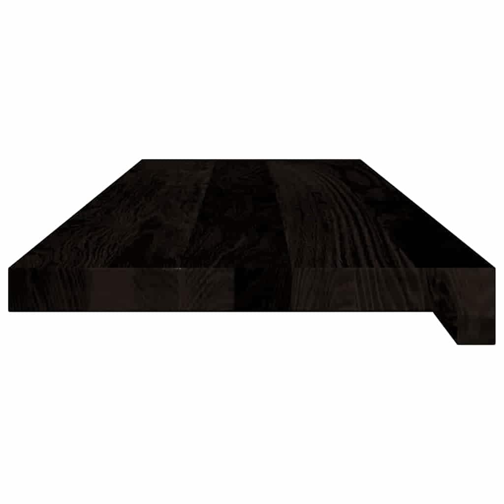12 peldaños para escaleras, marrón oscuro, 80 x 30 x 2 cm, madera