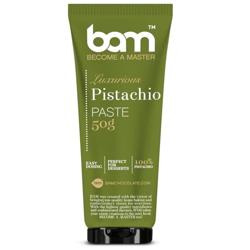 BAM Pistazienpaste, 100% Pistazien, Natürliche Paste für Desserts und Backwaren