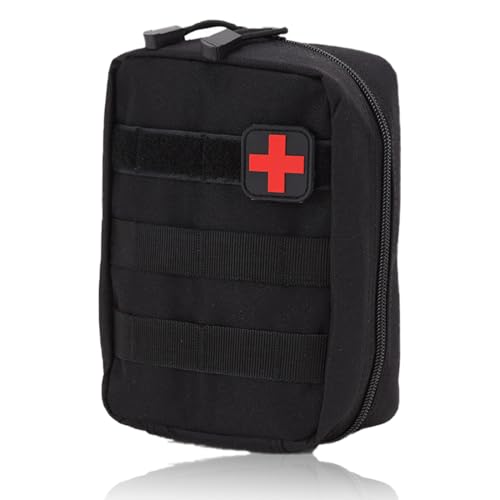 XPEX 1 pieza Bolsa de primeros auxilios vacía, bolsa de primeros auxilios táctica vacía de 23 * 15Cm, bolsa médica externa Molle, botiquín de primeros auxilios, escalada y rescate