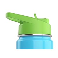 Borraccia Termica Bambini Greens Steel 350 Ml – Arancione, Antigoccia Con Cannuccia, Doppia Parete In Acciaio Inox, Mantiene Freddo 12 Ore