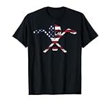 USA American Flag Ice Hockey Goalie Mask Stick Patriotic T-Shirt