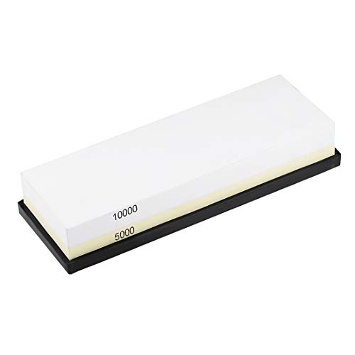 sourcing map Double-Sided Whetstone Knives Sharpener Sharpening Stone 5000/10000 Grit for Scissors Razors Carving Tool