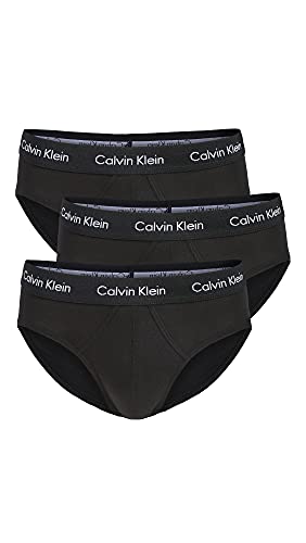 Calvin Klein Men's Cotton Stretch 3-Pack Brief, 3 Black, L