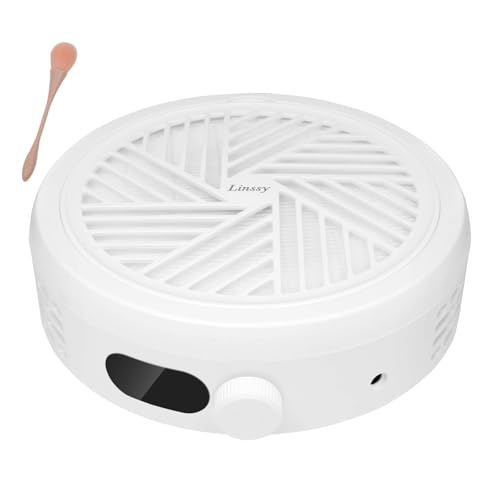Linssy Nail Dust Collector,Compact & Quiet Manicure Vacuum with 2 Filters & Dust Brush for Acrylic...