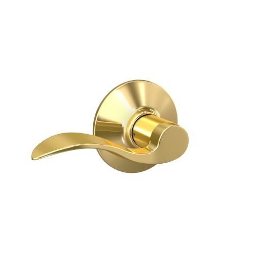 SCHLAGE Accent Hall/Closet Passage Door Handle, Reversible, Bright Brass - image 2