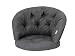 Amanda Coussin fauteuil rotin, coussin fauteuil jardin, coussin de chaise, coussin chaise cocon, coussin banc de jardin – Gris