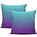 Zestaw 2 poszewek na poduszkę, prosty gradient morski niebieski fioletowy poszewki na poduszki personalizowana modna poszewka na poduszkę na łóżko samochód krzesło poszewka na poduszkę 45 x 45 cm