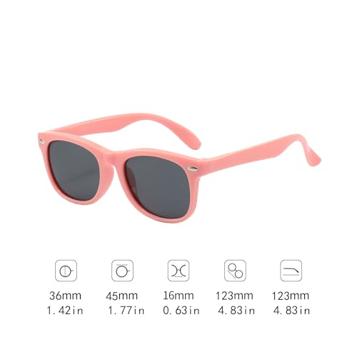 Image of FANNYGO 3 Pack Kids Sunglasses for Boys Girls Kid children's Polarized Sunglasses Age 3-10