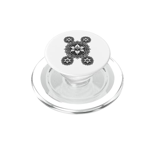 PopGrip para MagSafe con imán potente y anillo de agarre estilo mandala de flores vintage