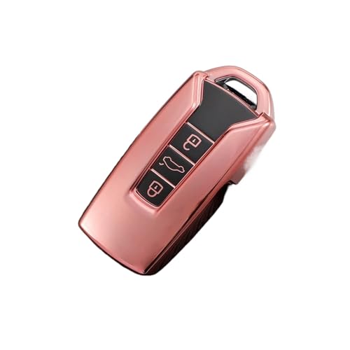 Funda llave para VW Touareg acabado brillante elegante estuche de protección para mando rosa