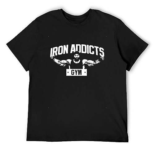 Smarttooth Men's Iron Addicts Gym T Shirt Ct Fletcher Mike Rashid Black XL