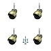Service Caster Windsor Antique Brass Hooded 2 Inch Swivel Ball Casters with 5/16 Grip Neck Stem -300 lbs. Total Capacity - Sockets Included - Set of 4