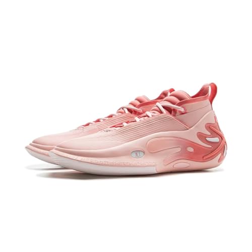 Image of LI-NING Way of Wade 11 Men Basketball Shoes Stable Support High Rebound Basketball Professional Match Shoes Light Pink US 8