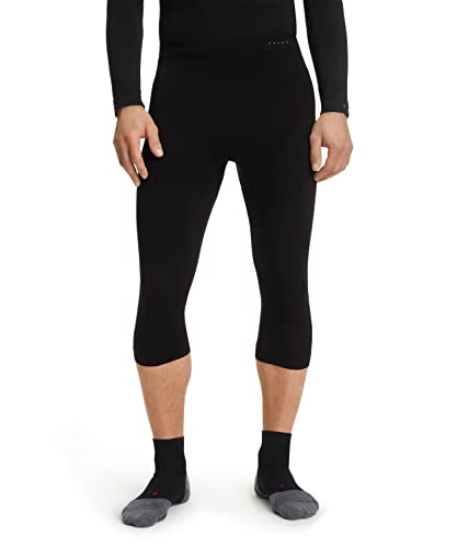 FALKE Wool-Tech Light 3/4 M Ti laine séchage rapide couche de base inférieure homme noir